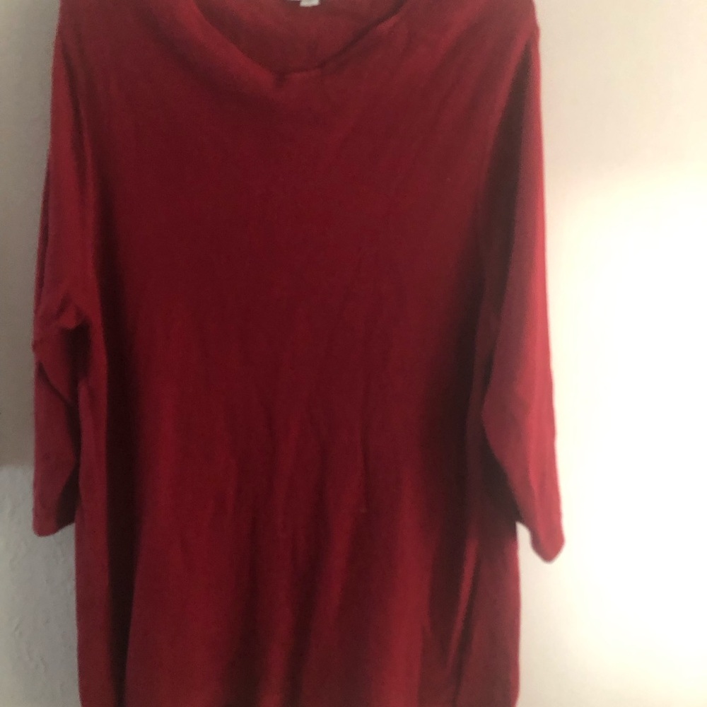 Women's Red V-Neck Top- $35 or $30 w/offer